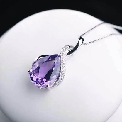 Buycenter Natural Topaz Pendant Necklace - Elegant Clavicle Jewelry for Women - Buy Center