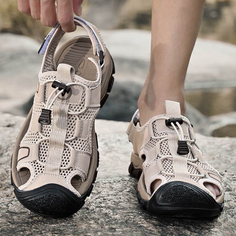 Men's Breathable Sandals - Soft Bottom, Anti-Collision Toe Cap Comfort - Buy Center