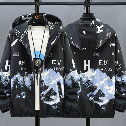 Buycenter Hooded Casual Men's Jacket - Trendy Striped Design in 2025 - Buy Center