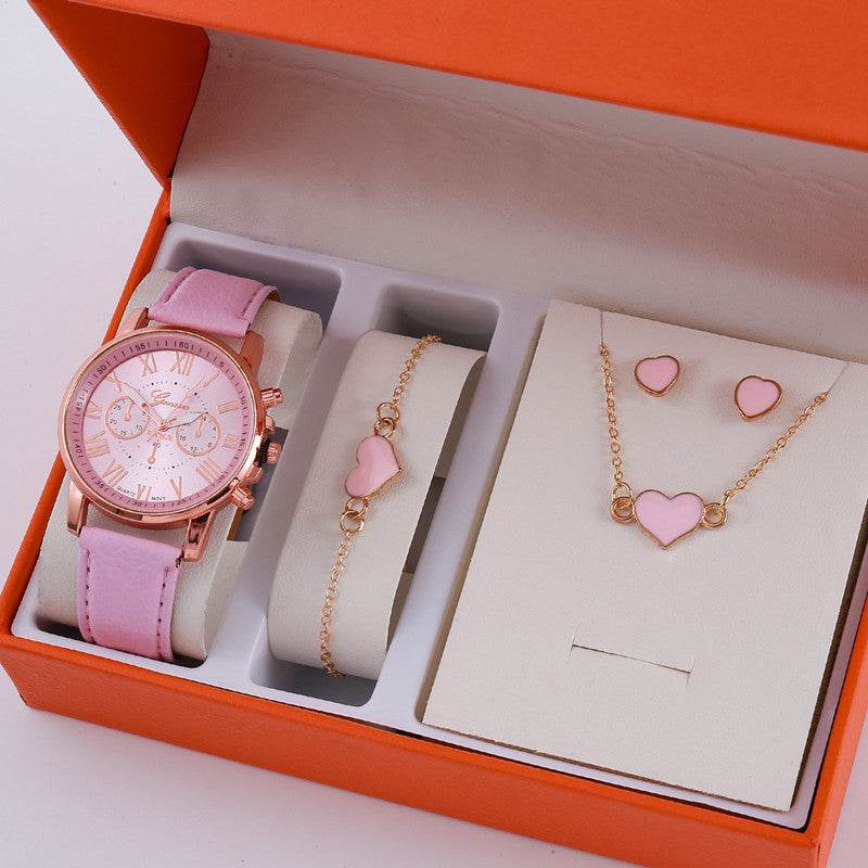 Ladies Graduated Belt Watch Jewelry Set - Stylish Accessory for Every Occasion - Buy Center