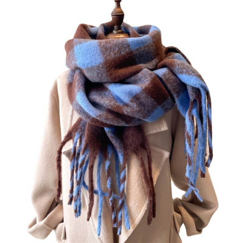 Warm Plaid Winter Scarf for Men & Women - Stylish Knitted Accessory - Buy Center