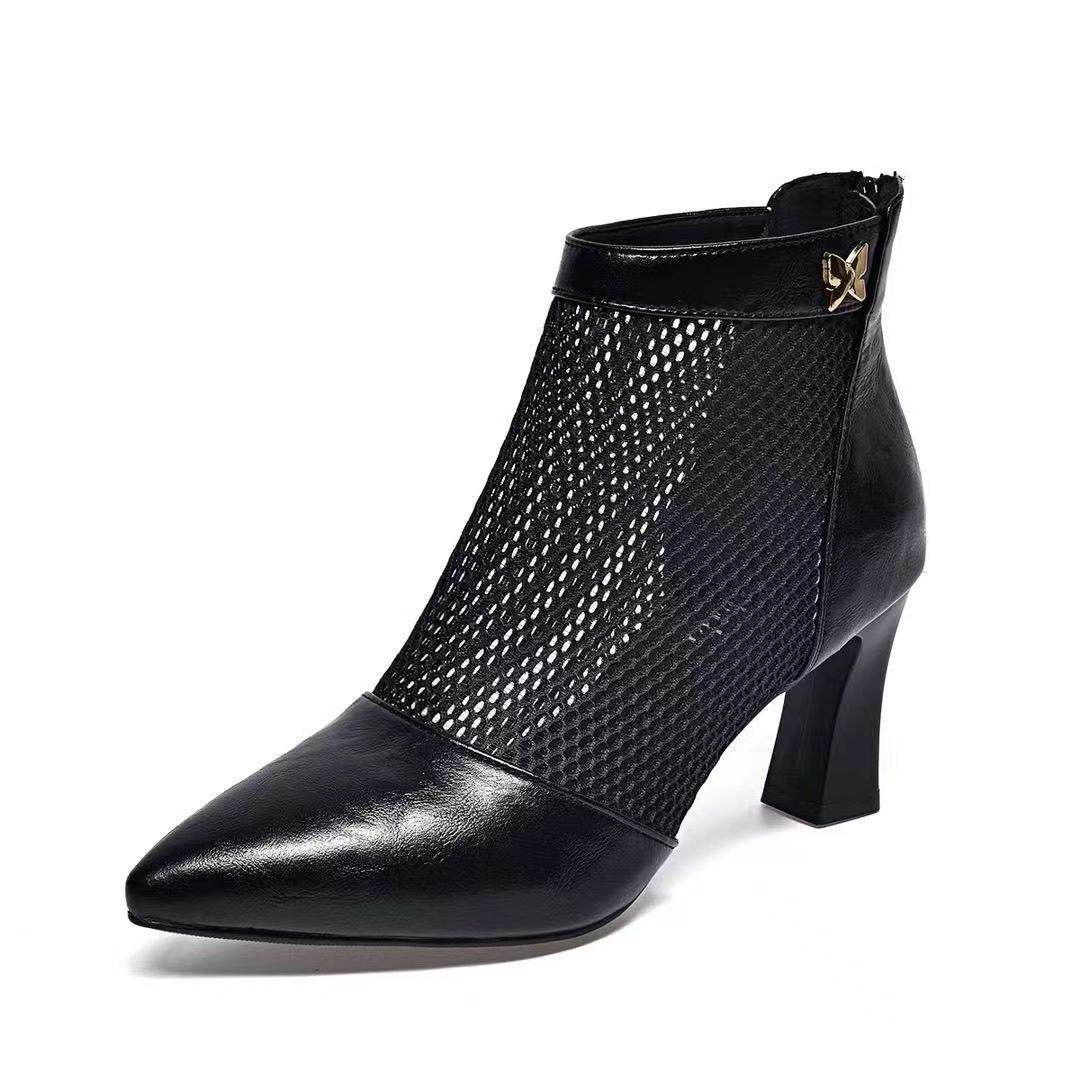 Buycenter Hollow Booties for Women - Stylish Pointed Toe Sandals - Buy Center