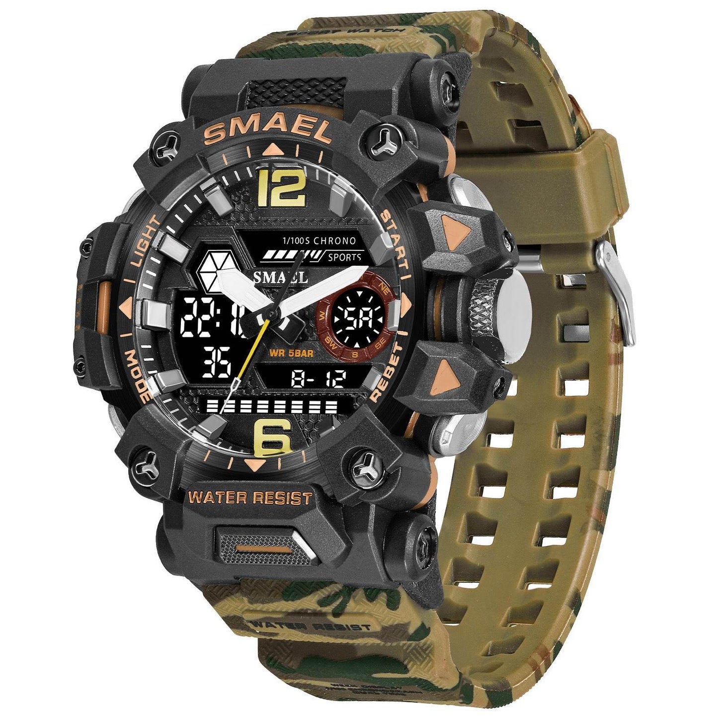 Tactical Camouflage Alloy Watch - Luminous & Waterproof Outdoor Accessory - Buy Center