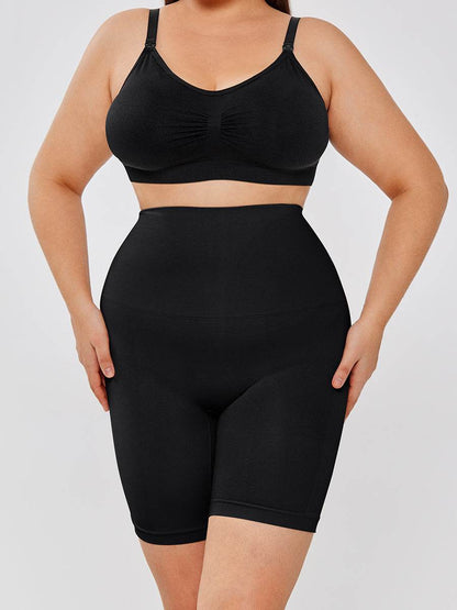 High Waisted Body Shaper Shorts - All Season Women's Leggings in Apricot & Black - Buy Center