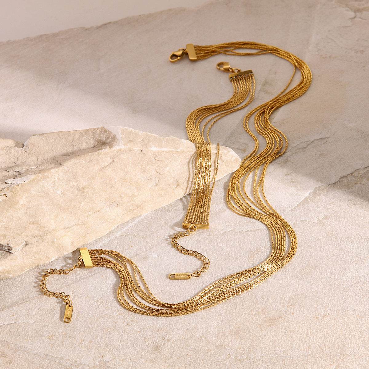 Buycenter Stainless Steel Multi-Layer Twin Bracelet - Stylish European Design - Buy Center