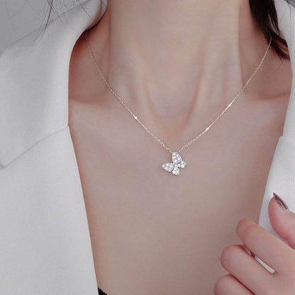 High-Grade S925 Sterling Silver Butterfly Necklace - Elegant Women's Jewelry - Buy Center