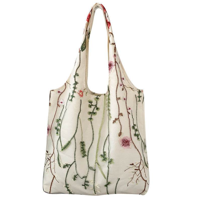 Buycenter Embroidered Canvas Bag - Stylish Holiday Schoolbag - Buy Center