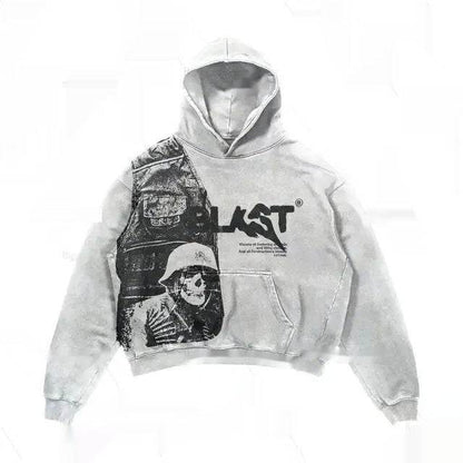 Hip Hop Retro Harajuku Hoodie for Men - Trendy Pullover Sports Sweater - Buy Center