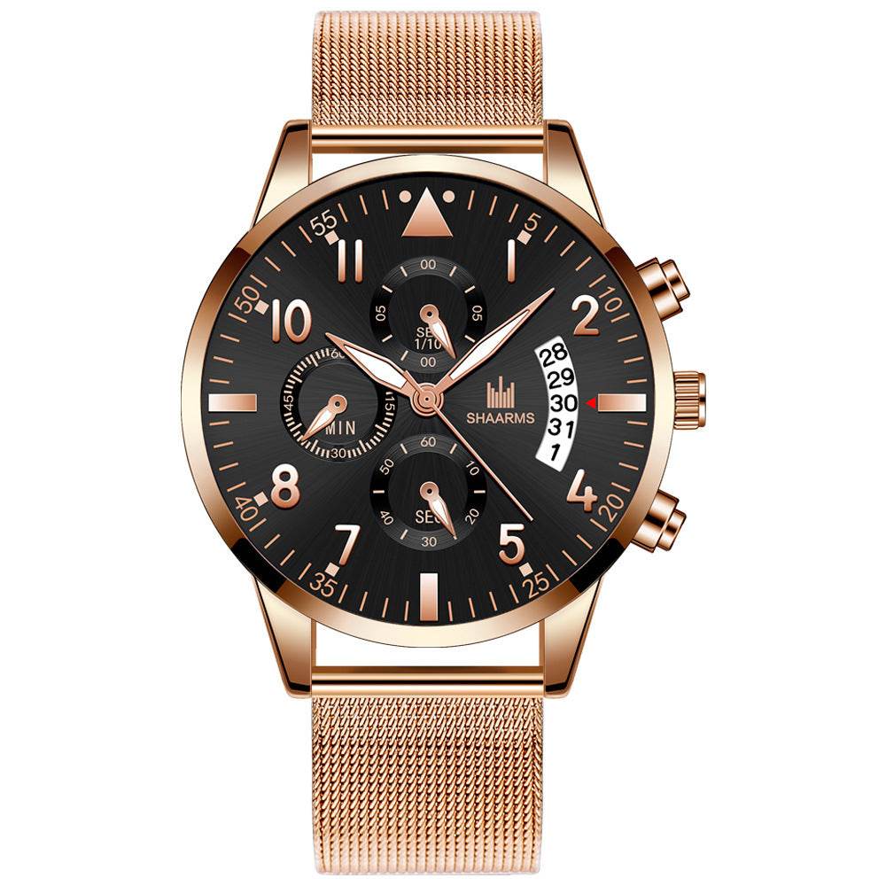 Concept Men's Mesh Strap Quartz Watch - Stylish Calendar Design 2025 - Buy Center