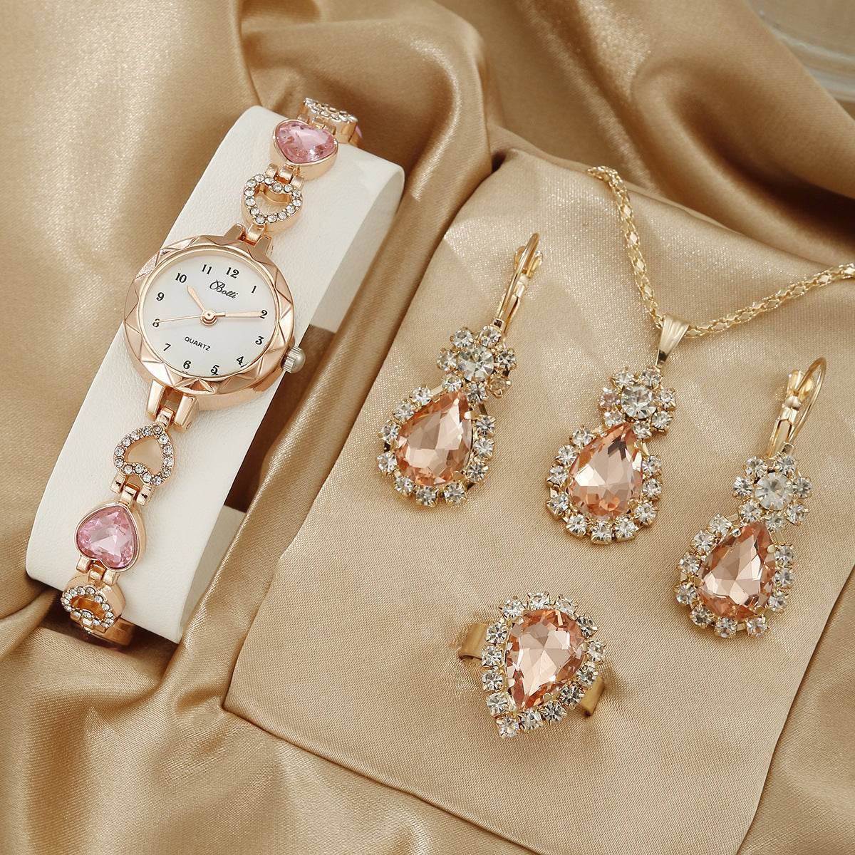 Women's Light Luxury Quartz Watch - Elegant Accessories Set Included - Buy Center