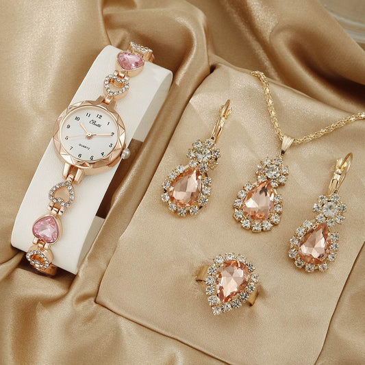Women's Light Luxury Quartz Watch - Elegant Accessories Set Included - Buy Center