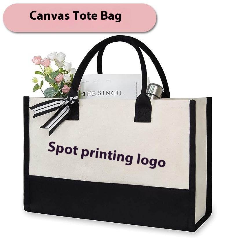 Customizable Canvas Tote & Cosmetic Bag Set - Stylish & Versatile - Buy Center