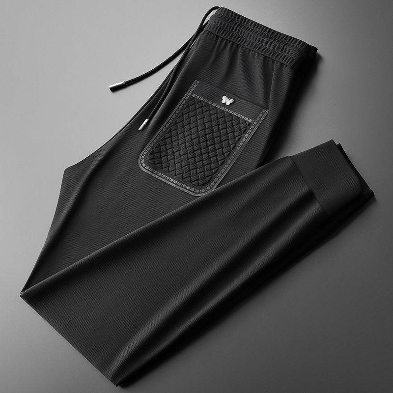 Light Luxury Ankle-Tied Sweatpants - Stylish Embroidered Casual Comfort - Buy Center