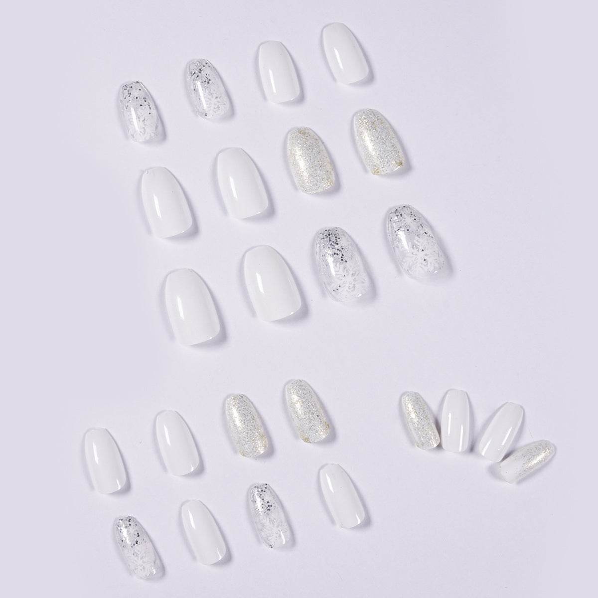 Ice Glitter Ballet Nail Art Stickers - 24-Piece Elegant Set for Stylish Designs - Buy Center