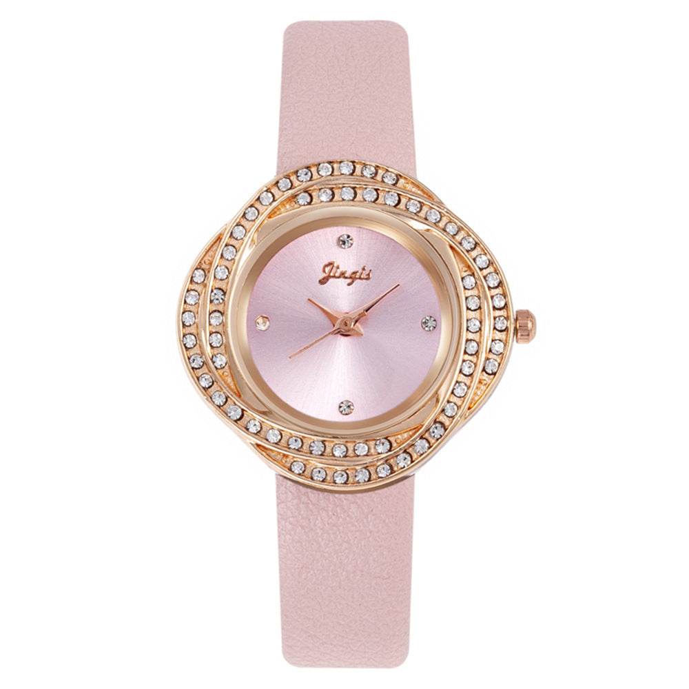 Buy Center Women's Quartz Watch - Elegant Diamond Dial & Multiple Colors - Buy Center