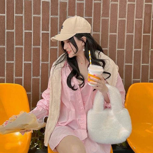 Buycenter Furry Cute Plush Rex Rabbit Hand Bag - Adorable & Stylish Clutch - Buy Center