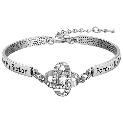 Buy Center Sisters Friendship Silver Bracelet - Exquisite Gift for Sisters - Buy Center