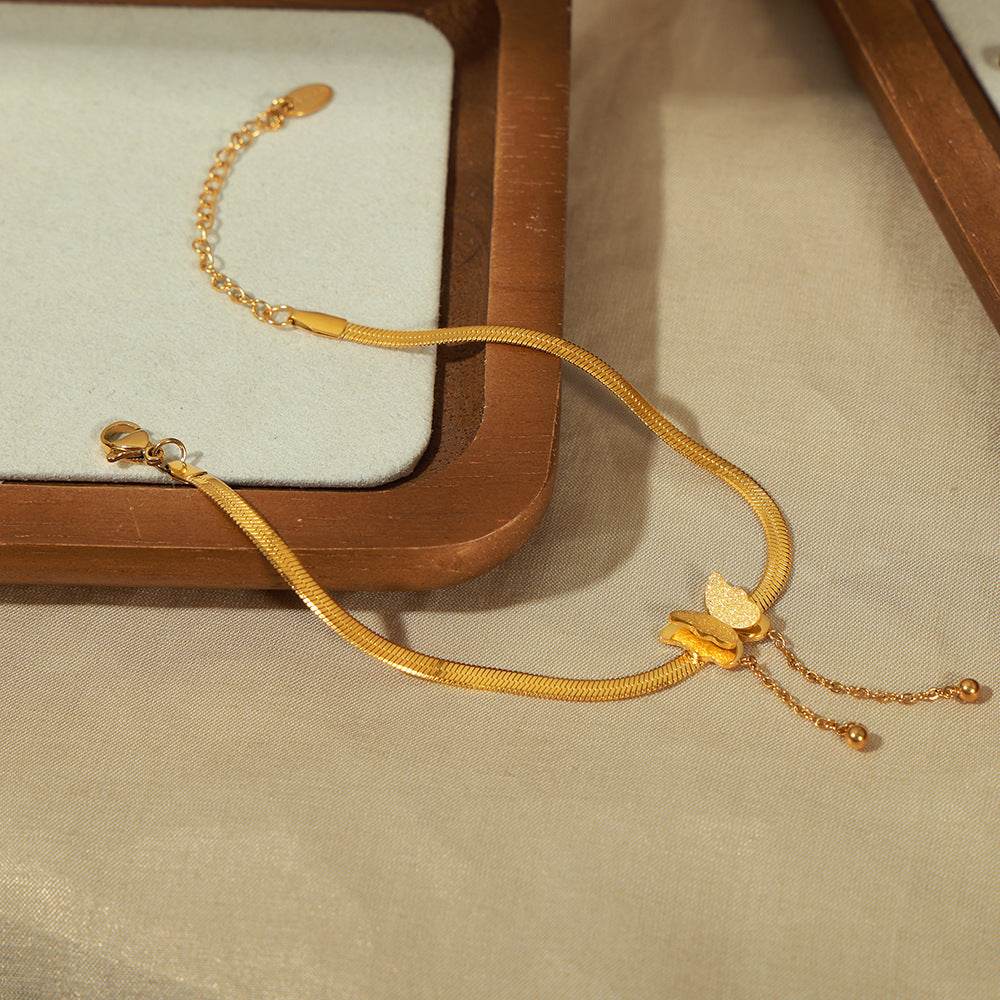 Simple Titanium Steel Butterfly Anklet - Elegant Beach Jewelry for 2025 - Buy Center
