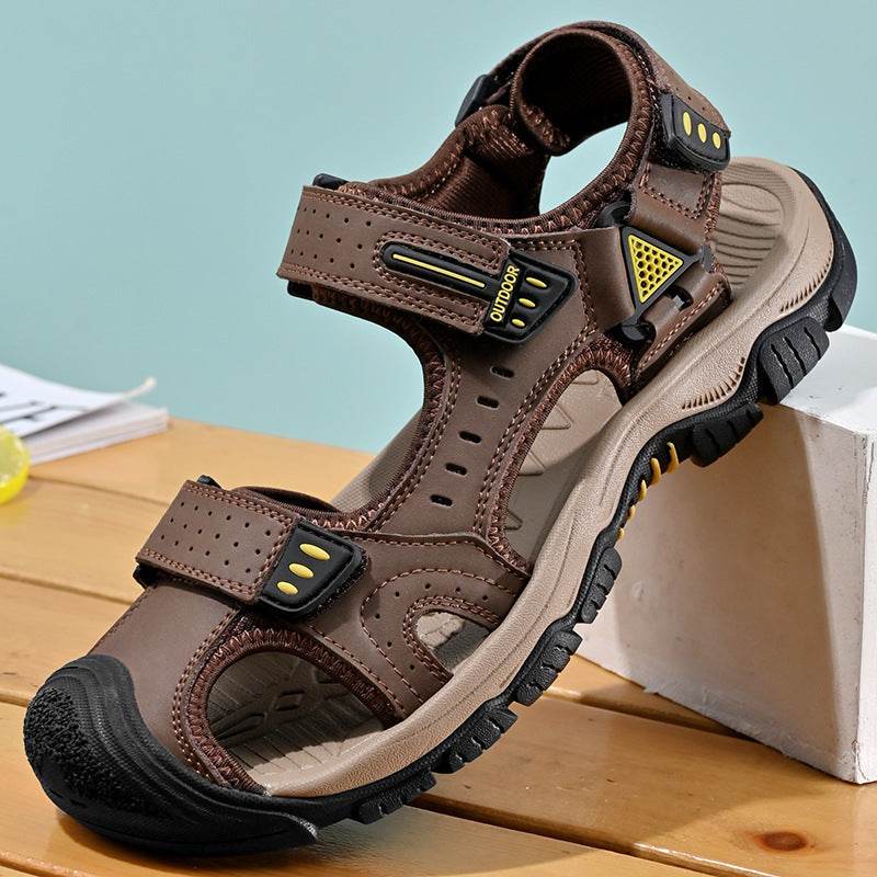 Men's Outdoor Sandals - Breathable Velcro Comfort, Non-Slip Support - Buy Center