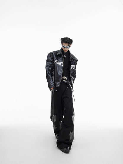 Niche Patchwork Flame Rivet Cargo Pants - Stylish Casual Wear for All - Buy Center