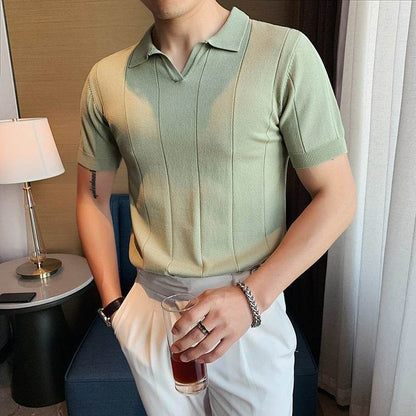 Ice Silk Short Sleeve T-shirt for Men - Loose Fit, Soft Polyester Style - Buy Center