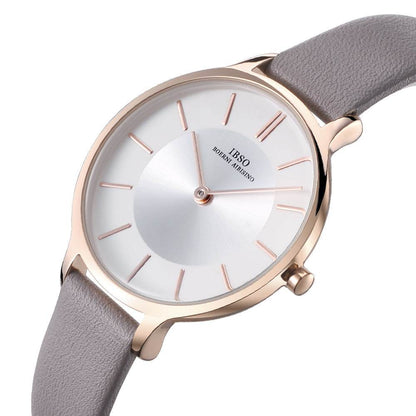 Women's Elegant Waterproof Quartz Watch - Stylish Leather Strap, 30M - Buy Center