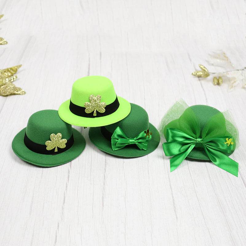 Buycenter Green Shamrock Top Hat Decoration - Irish Festival Style - Buy Center