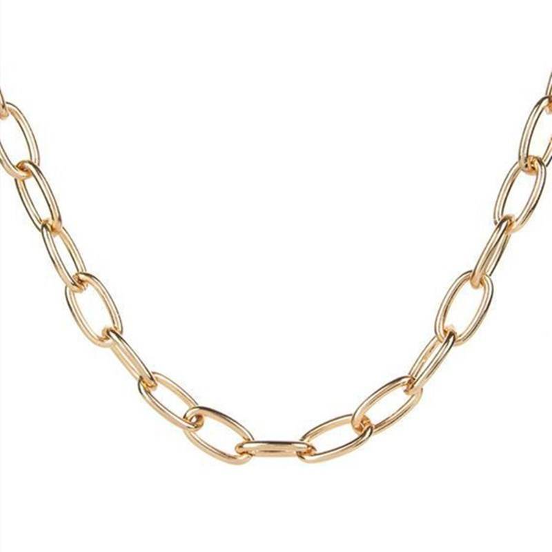 Simple Thick Chain Necklace for Women - Retro Adjustable Style & Earrings - Buy Center