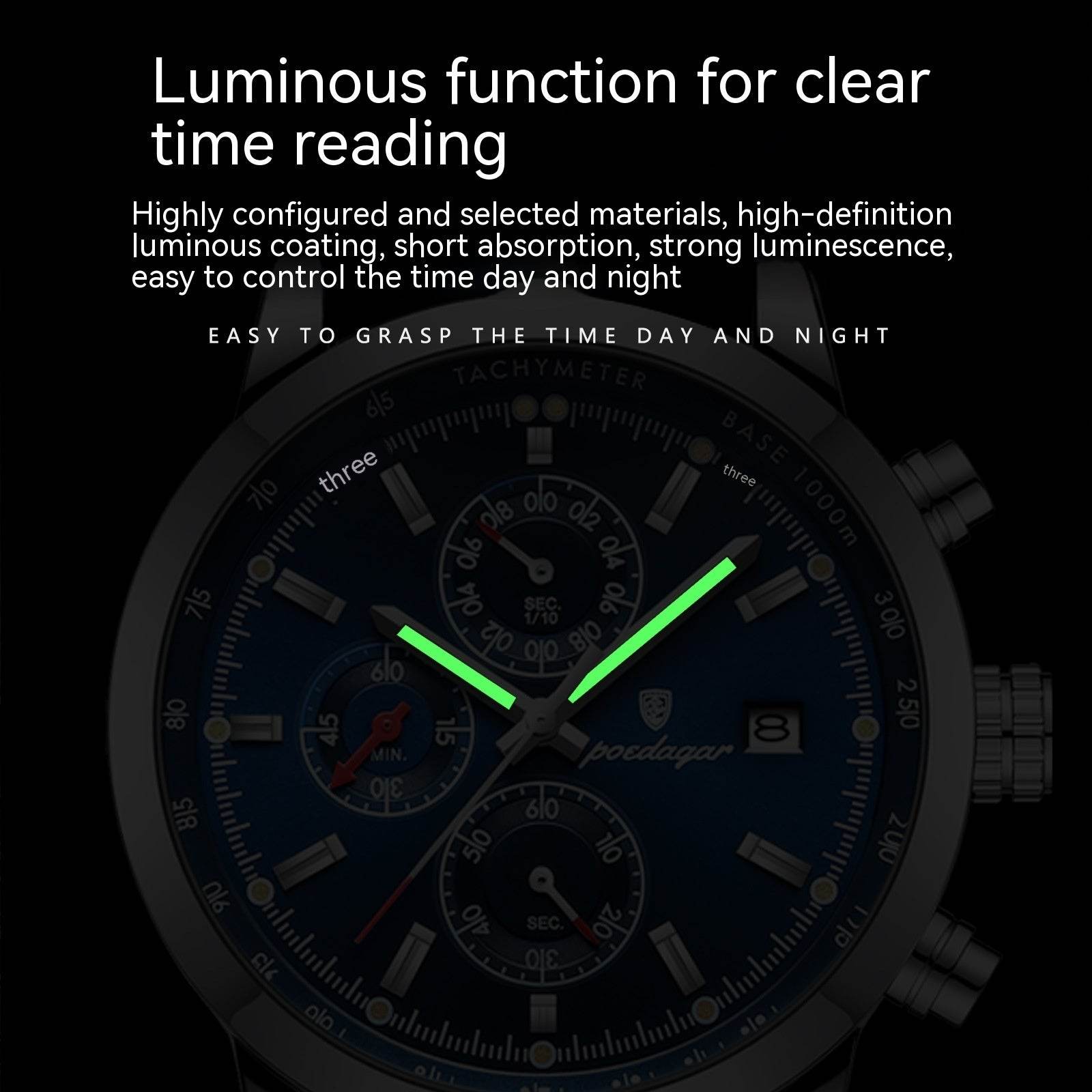 Multifunctional Waterproof Men's Quartz Watch - Stylish & Durable Design - Buy Center