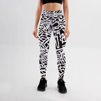 Buycenter Printed High Waist Yoga Pants - Breathable & Hip Lifting Leggings - Buy Center