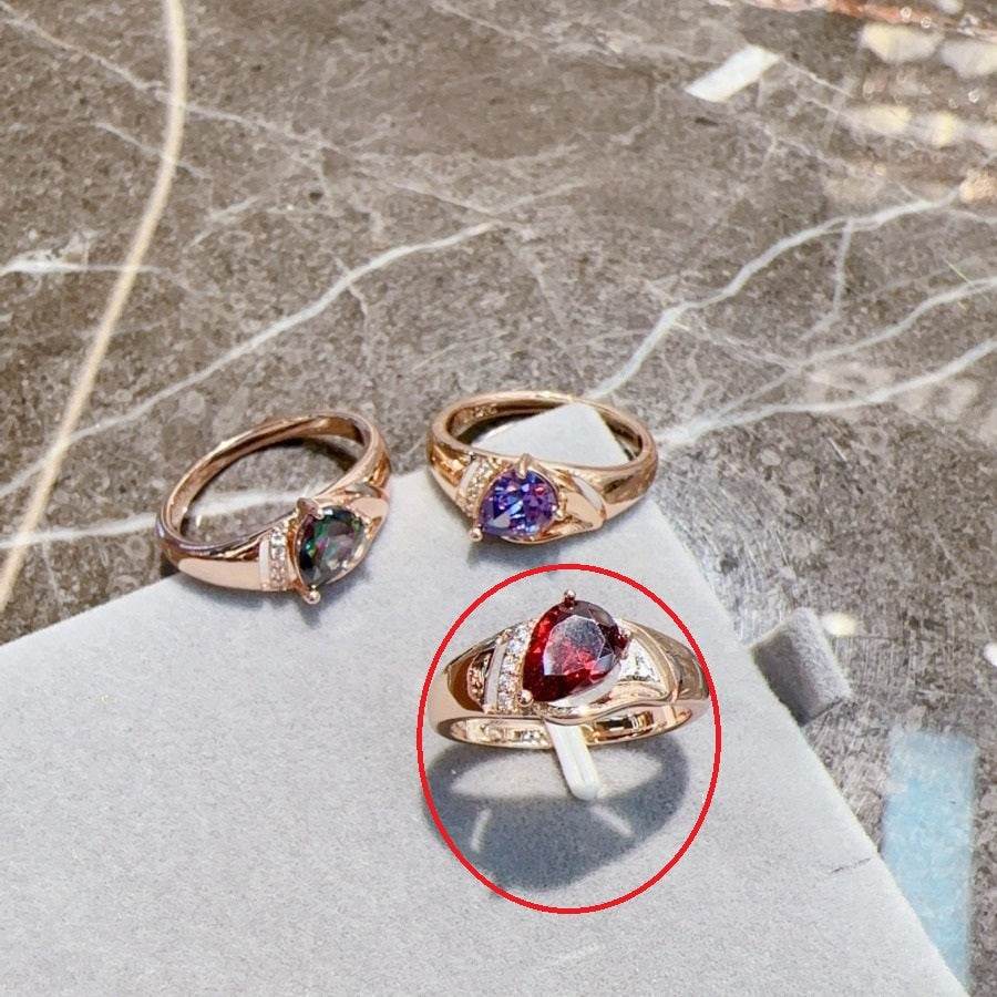 BuyCenter Rose Gold Zircon Ring - Vintage Floral Geometry Jewelry - Buy Center