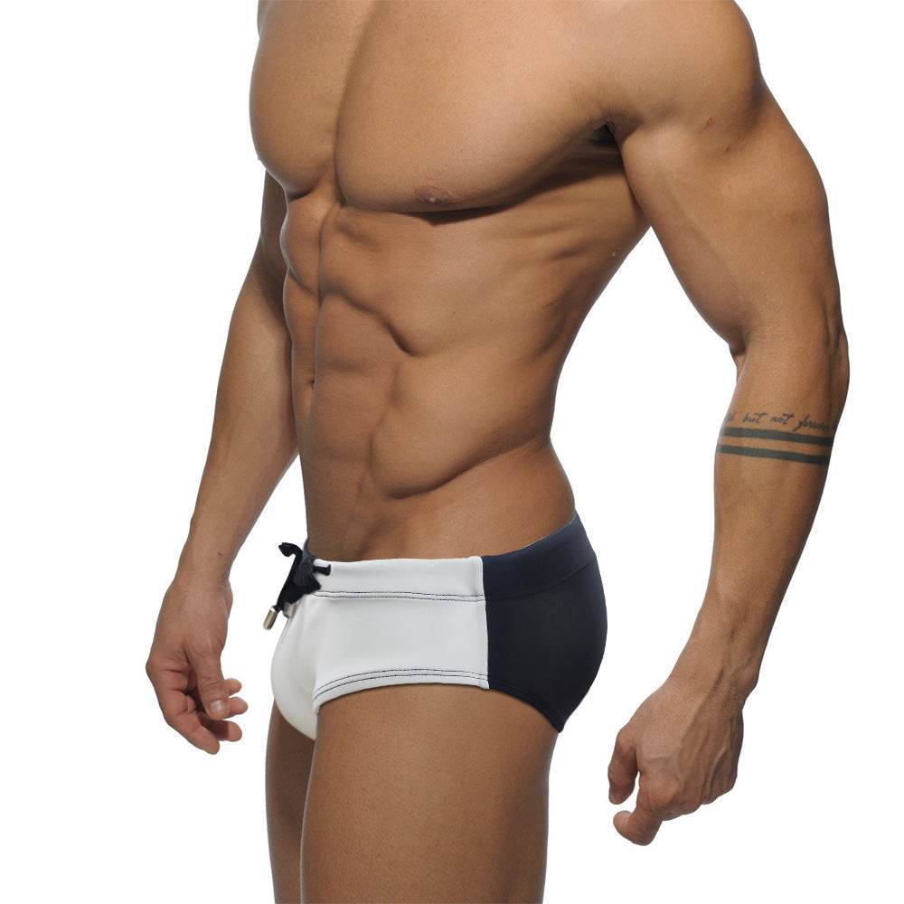 Stylish Men's Color Matching Swim Briefs - Premium Nylon, Modern Fit - Buy Center