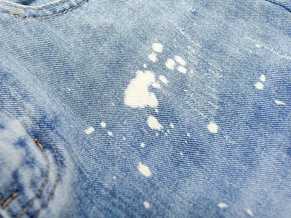 Trendy Men's Straight Trousers - Hand-Painted Jeans in Multiple Sizes - Buy Center