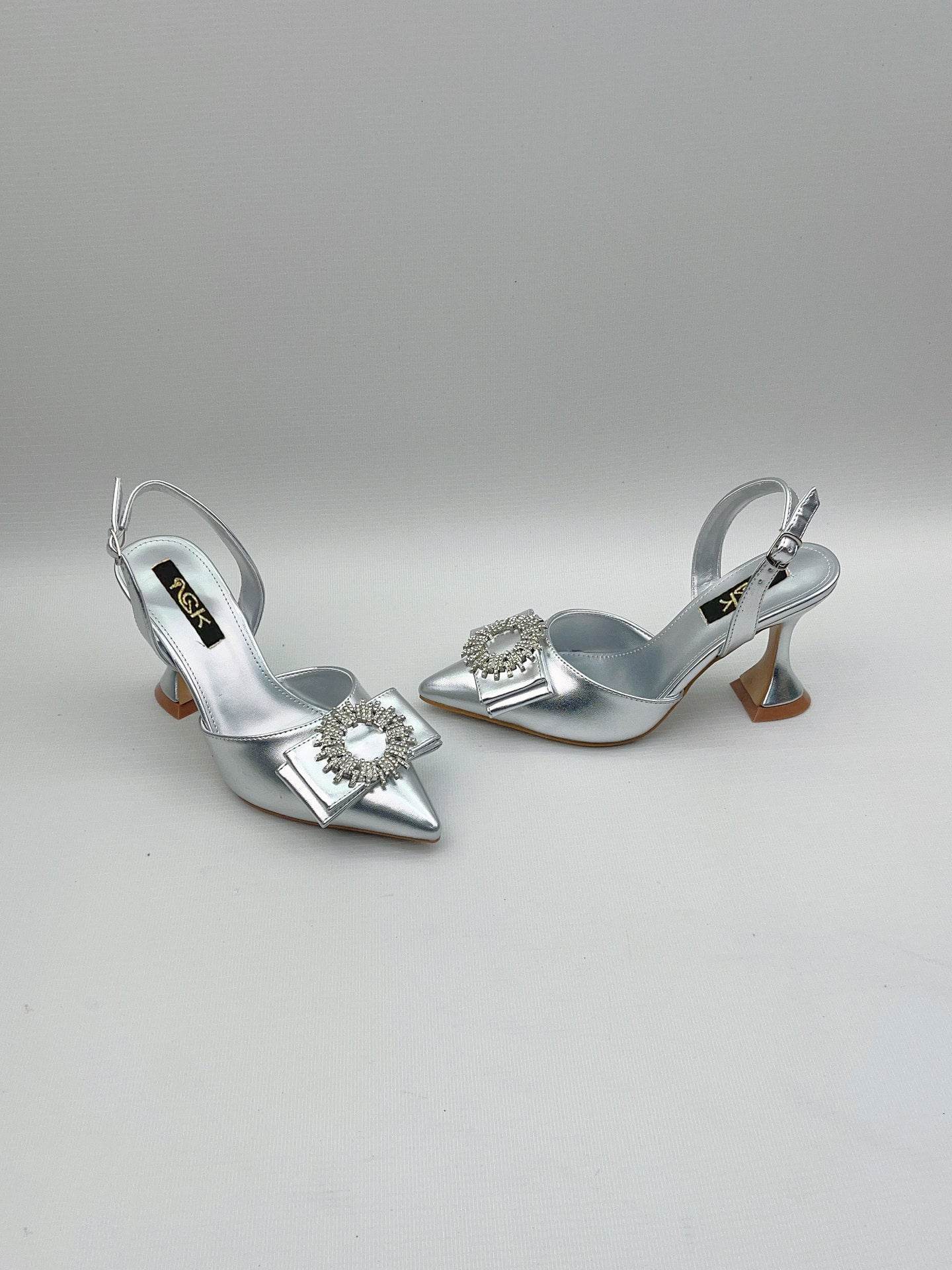 Elegant Pointed Toe High Heel Sandals - Rhinestone Stiletto Pumps - Buy Center
