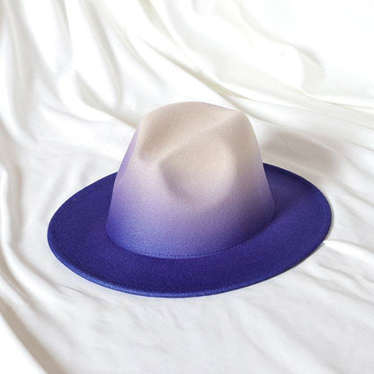 Buycenter Gradient Color Flat Brim Jazz Top Hat - Stylish Conical Design - Buy Center