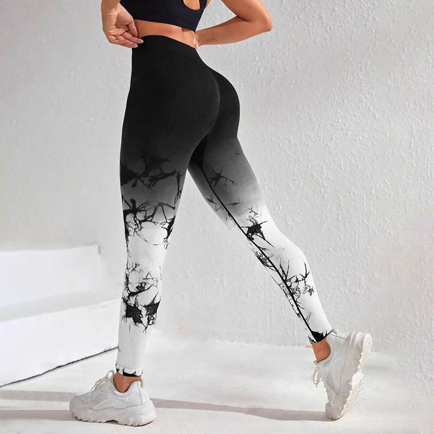 Gradient Tie-Dye Yoga Trousers for Women - Stylish Fitness Pants in Colors - Buy Center