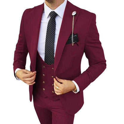 Stylish Men's Three Piece Suit - Lightweight Cotton for Any Occasion - Buy Center
