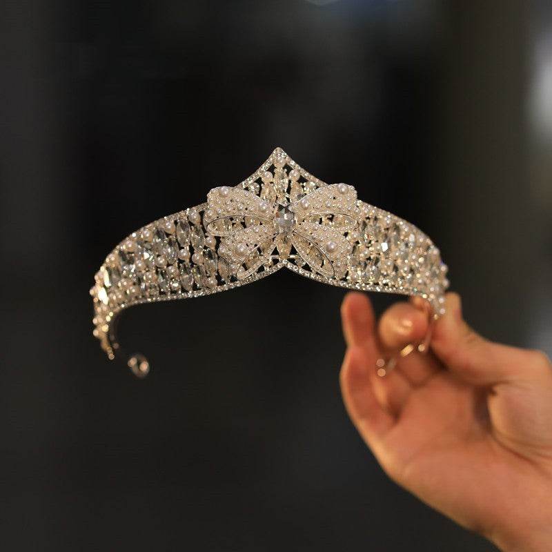Luxury Rhinestone Alloy Forehead Crown - Elegant Bridal Hair Jewelry - Buy Center