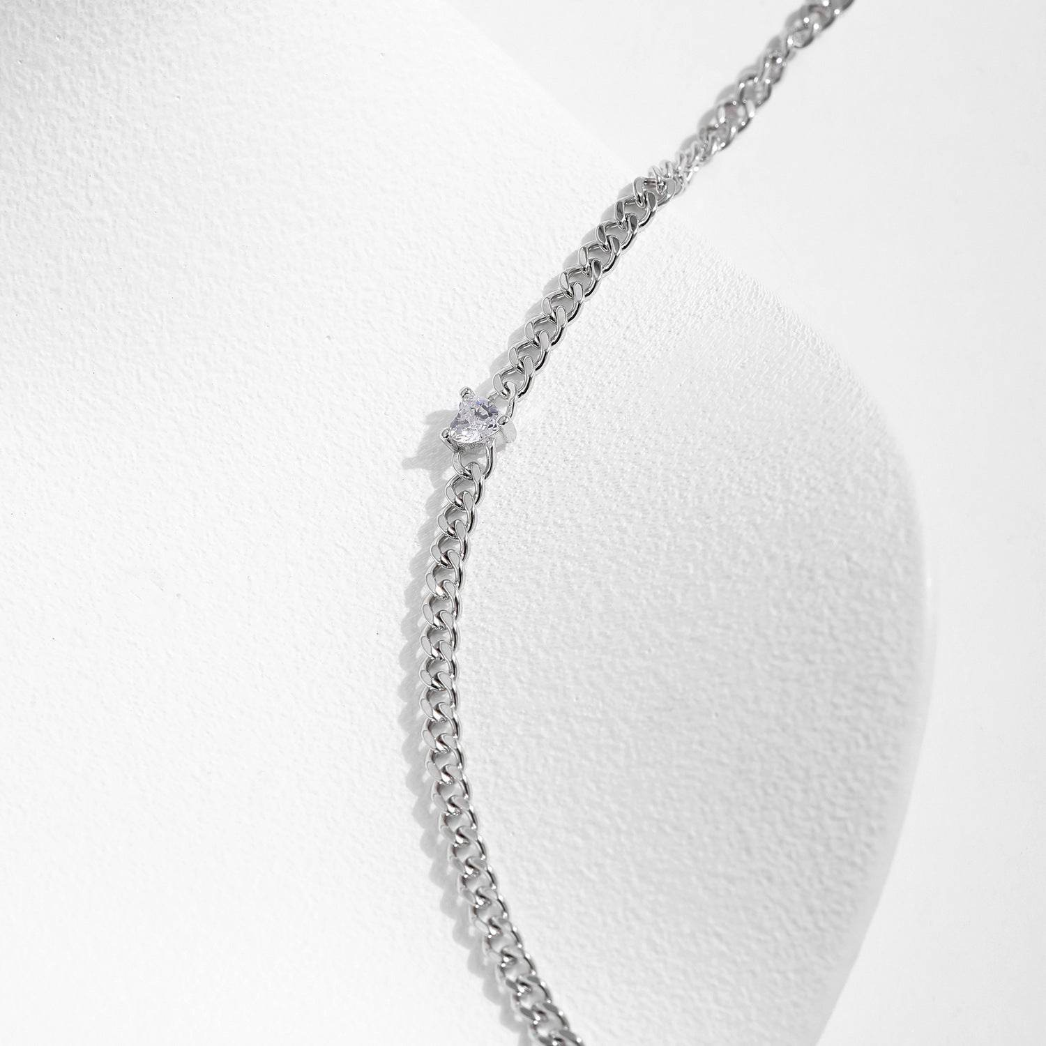 Elegant Heart Shaped Diamond Bracelet - S925 Silver for Women Gifts - Buy Center