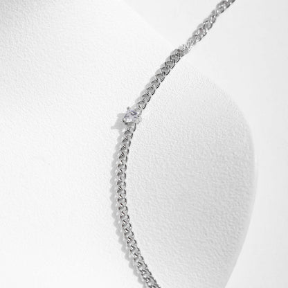 Elegant Heart Shaped Diamond Bracelet - S925 Silver for Women Gifts - Buy Center