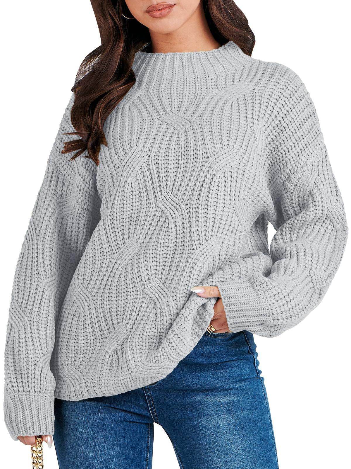 Buycenter Drop Shoulder Pullover Sweater - Striped, Loose Fit for Women - Buy Center