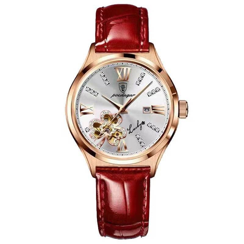 Waterproof Ladies Calendar Watch - Korean Rose Gold, Stylish 2025 - Buy Center