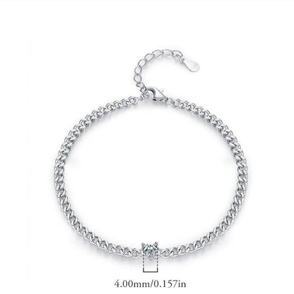 Elegant Heart Shaped Diamond Bracelet - S925 Silver for Women Gifts - Buy Center