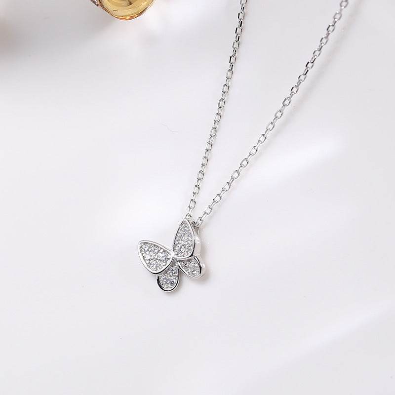 High-Grade S925 Sterling Silver Butterfly Necklace - Elegant Women's Jewelry - Buy Center