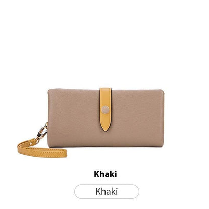 Women's Multi-functional Contrast Color Clutch Wallet - Premium & Waterproof - Buy Center