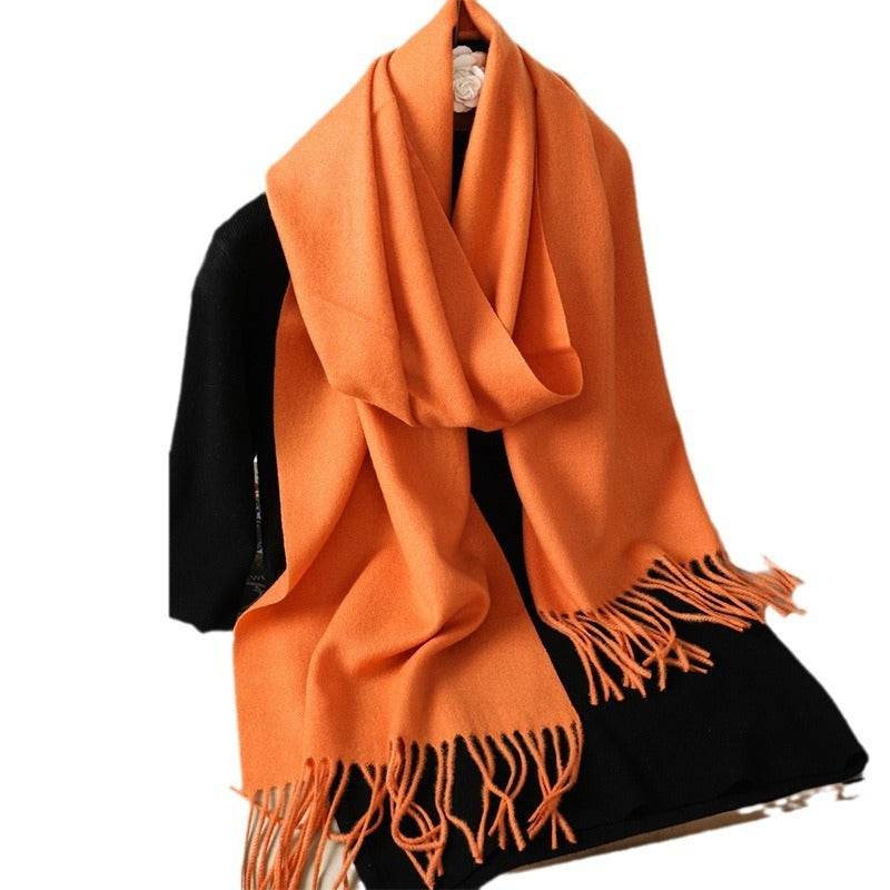 Solid Color Cashmere-like Scarf for Women - Warm, Quick-Drying Shawl - Buy Center