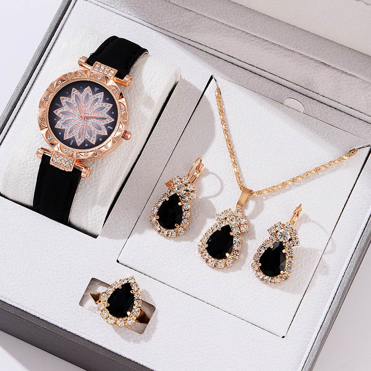 Buy Center Women's Quartz Watch Bracelet Set - Casual Style & Matching Jewelry - Buy Center