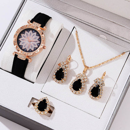 Buy Center Women's Quartz Watch Bracelet Set - Casual Style & Matching Jewelry - Buy Center
