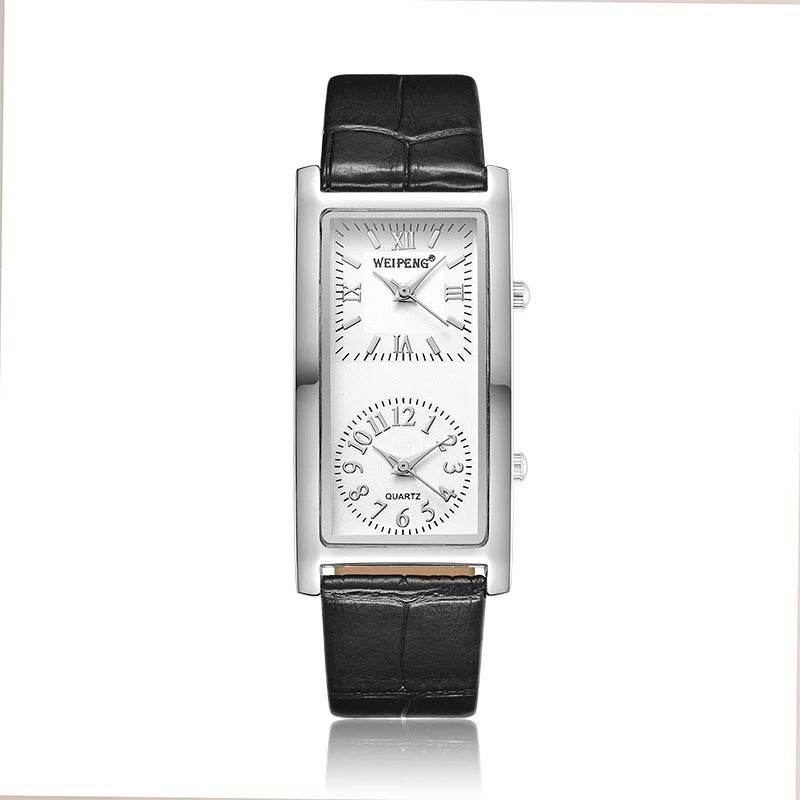 Double Dial Casual Watch - Lightweight, Stylish Time Zone Tracker - Buy Center