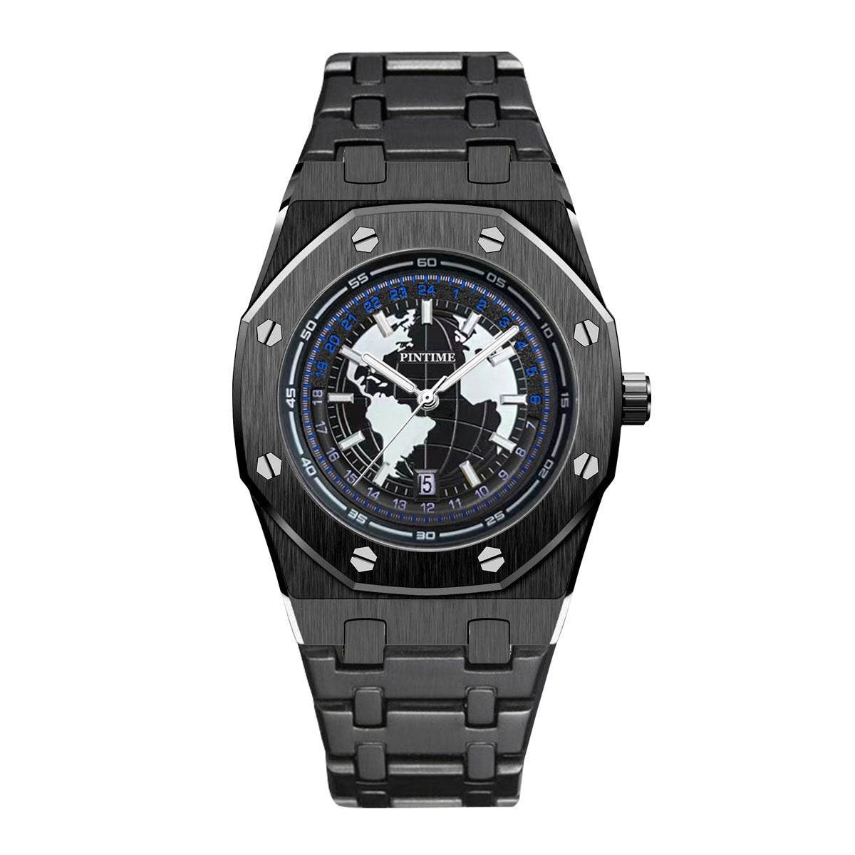 Men's Waterproof Quartz Watch - Luminous Steel Strap for Any Occasion - Buy Center